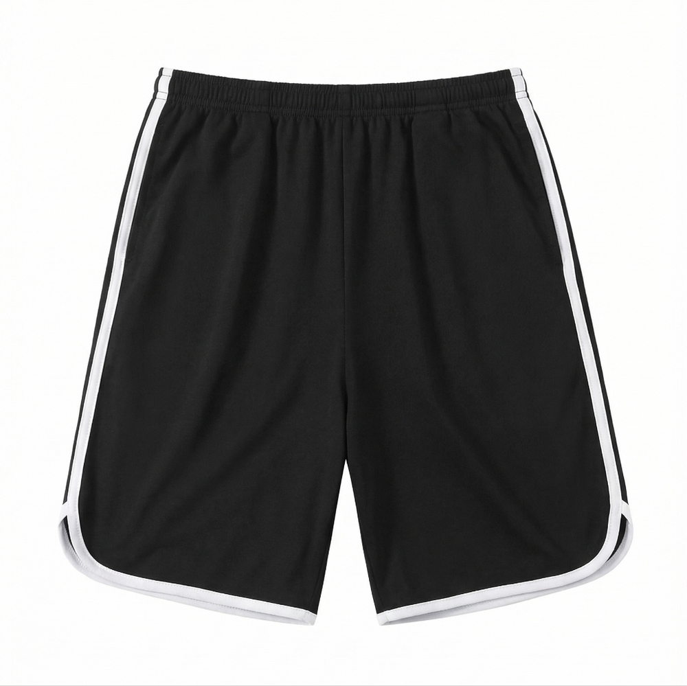 Vintage Pistol Pete Men's Black Athletic Shorts with White‎ Trim Size Large